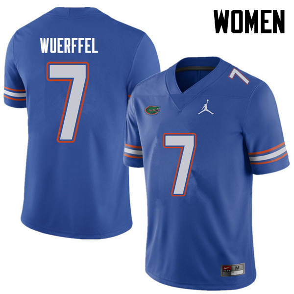 Jordan Brand Women #7 Danny Wuerffel Florida Gators College Football Jerseys Sale-Royal